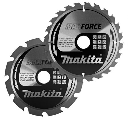Makita Cirkelzaagblad B-49367 Hout Makforce 190mm (2 stuks)