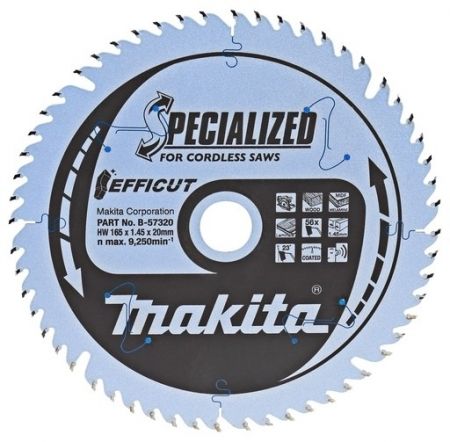 Makita Zaagblad Efficut B-57336 hout 165x20x1,45 56T