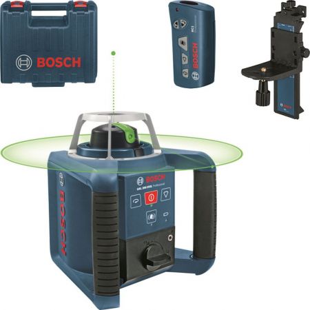 Bosch Rotatielaser GRL 300 HVG + RC 1 + WM 4 Laser in koffer - 100m - groen - 0601061700