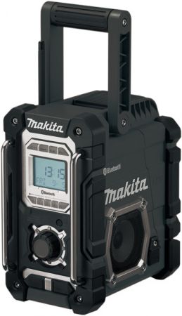 Makita DMR106B 7,2V - 14,4V - 18V Li-Ion accu bouwradio zwart  - werfradio netstroom & schuifaccu - Bluetooth 