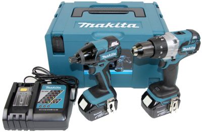 Makita DLX2040TJ 18V accu schroef boormachine / slagschroevendraaier set (2x 5.0Ah accu) in MBox
